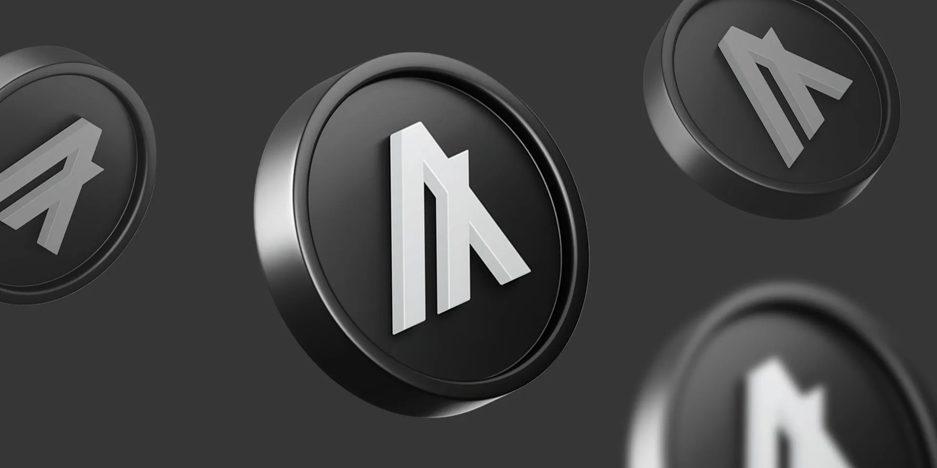 Monedha kripto të errëta me logo altcoin
